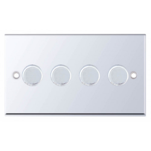 Selectric 7M-Pro Polished Chrome 4 Gang 400W 2 Way Dimmer Switch 7MPRO-314